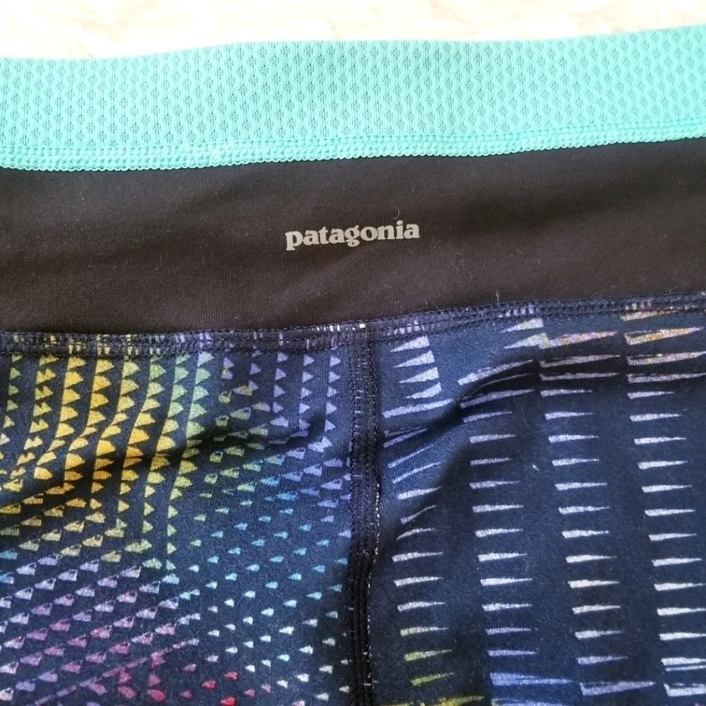 Patagonia Girls Centered Crop Tights Leggings Outdoors Large 12